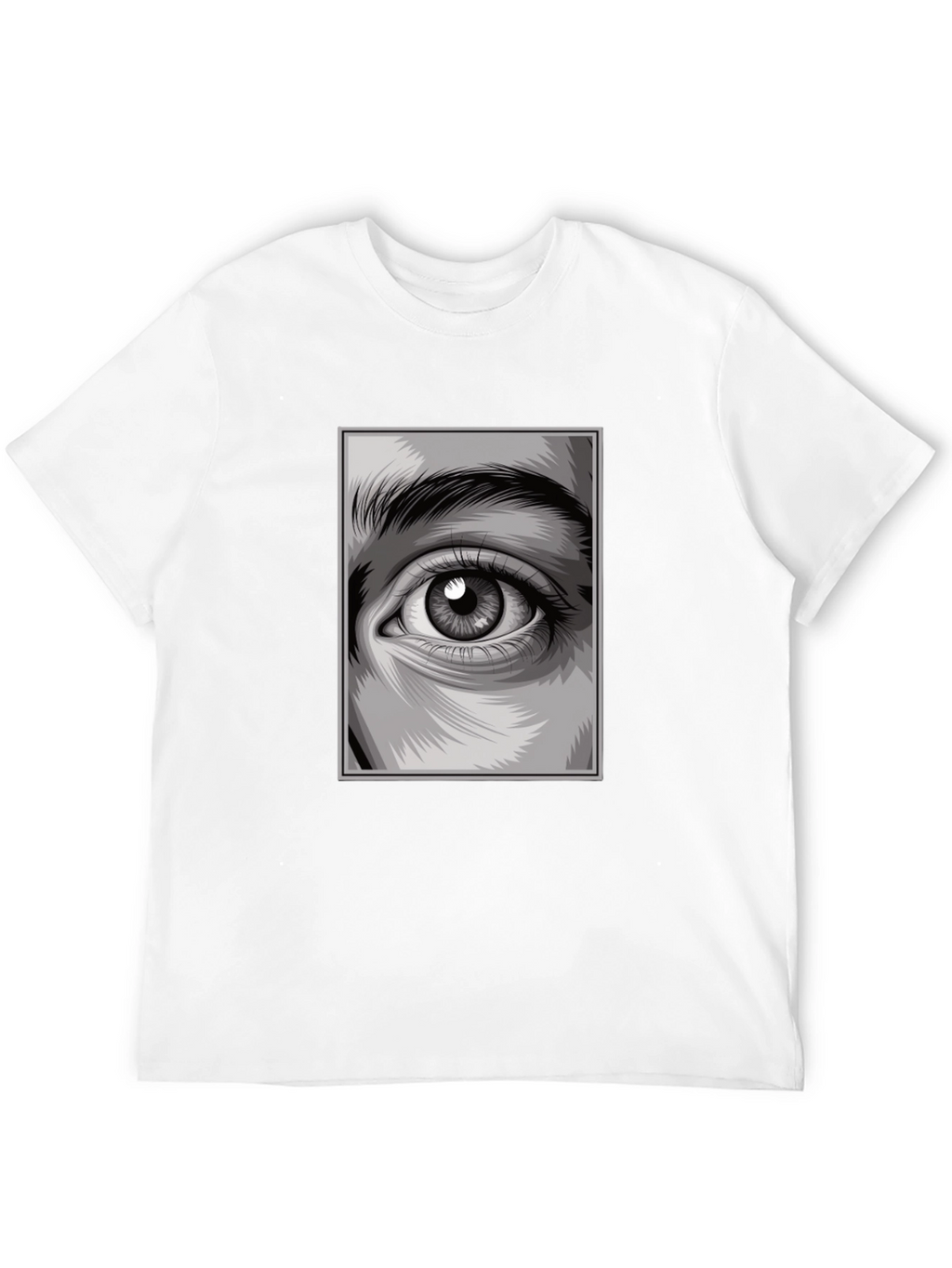 Eye Graphic Black T-Shirt Modern Design