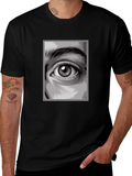 Eye Graphic Black T-Shirt Modern Design