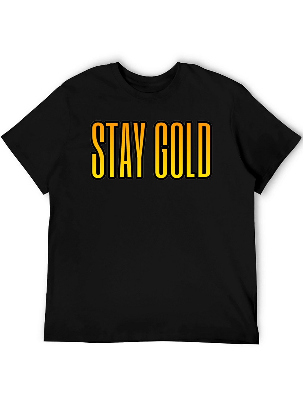 Stay Gold Graphic Tee - Cool Black T-Shirt