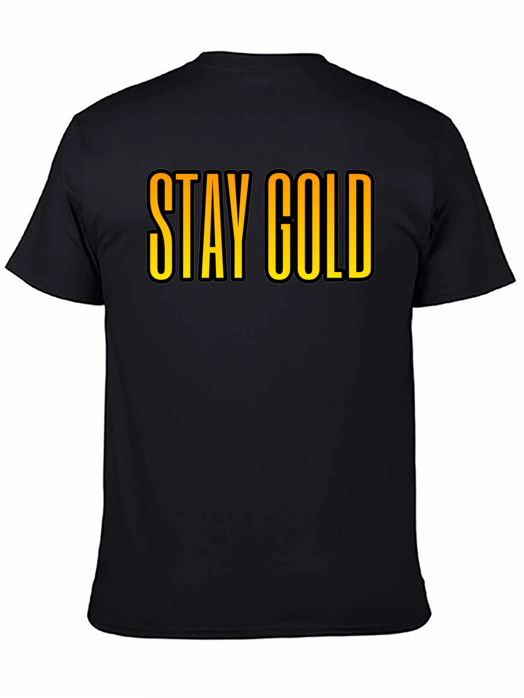 Stay Gold Graphic Tee - Cool Black T-Shirt