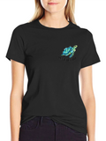 Love Turtle Black T-Shirt - Mens Casual Tee