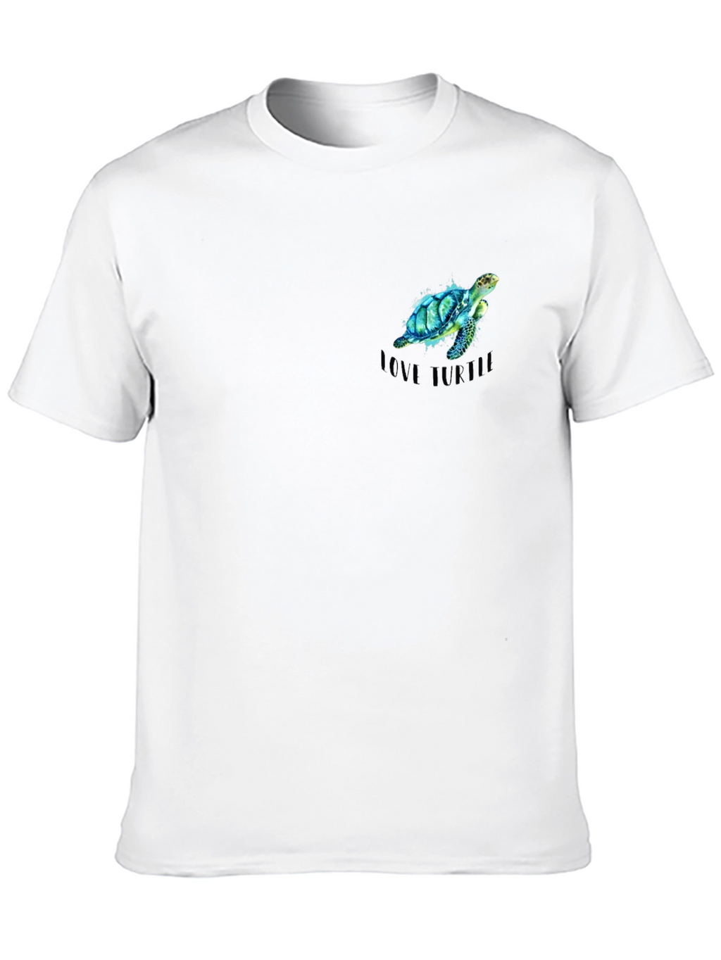 Love Turtle Black T-Shirt - Mens Casual Tee