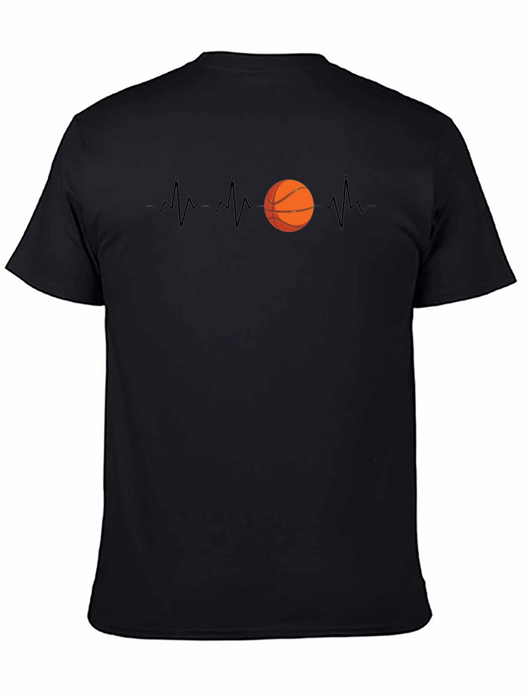 Basketball Heartbeat Graphic Tee - Sports Lover Shirt