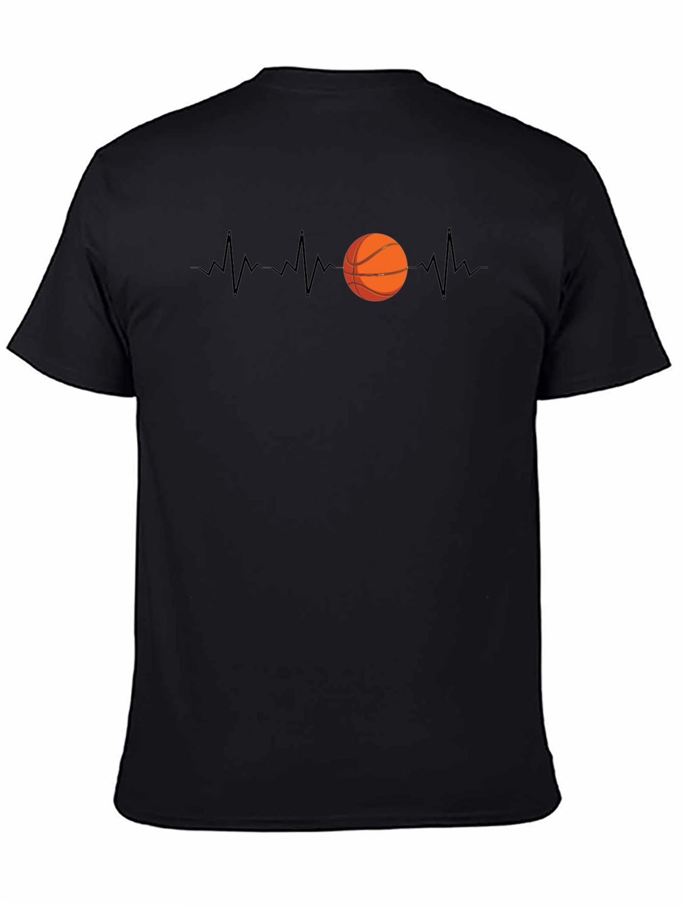 Basketball Heartbeat Graphic Tee - Sports Lover Shirt