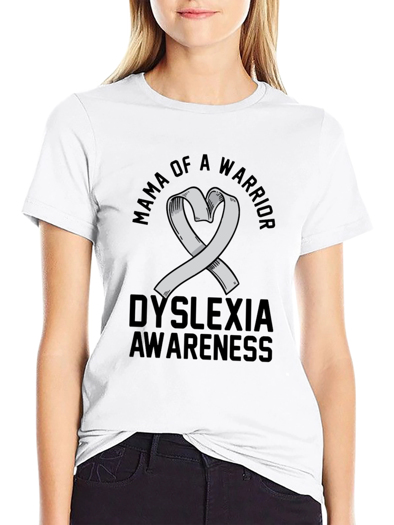 Mama of Warrior Dyslexia Awareness T-Shirt