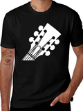 Guitar Headstock Graphic Tee - Music Lovers T-Shirt