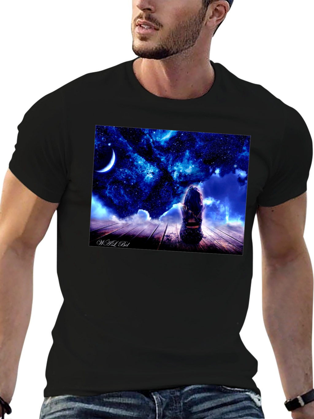 Cosmic Dreamer Black T-Shirt