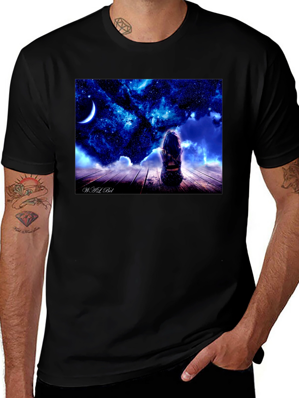 Cosmic Dreamer Black T-Shirt