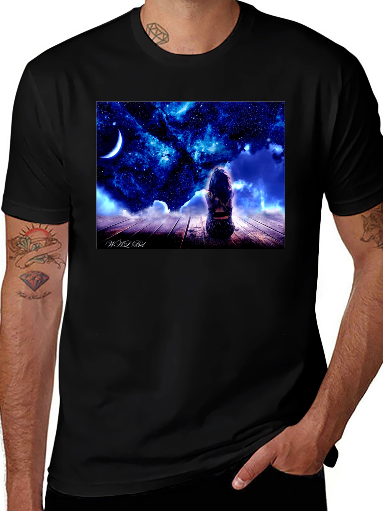 Cosmic Dreamer Black T-Shirt