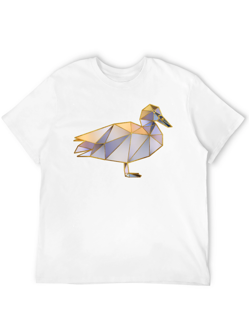 Geometric Duck Graphic Tee - Stylish Black T-Shirt