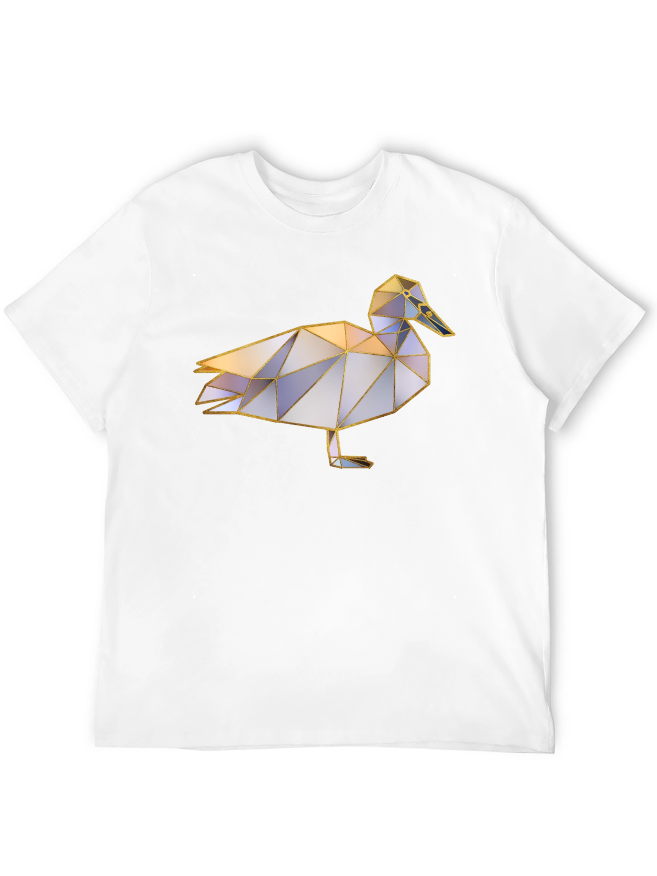 Geometric Duck Graphic Tee - Stylish Black T-Shirt