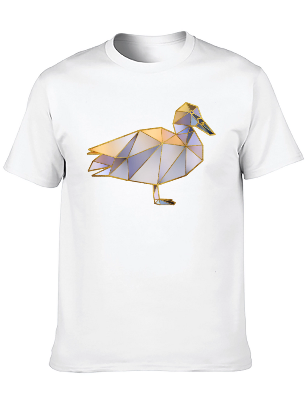 Geometric Duck Graphic Tee - Stylish Black T-Shirt