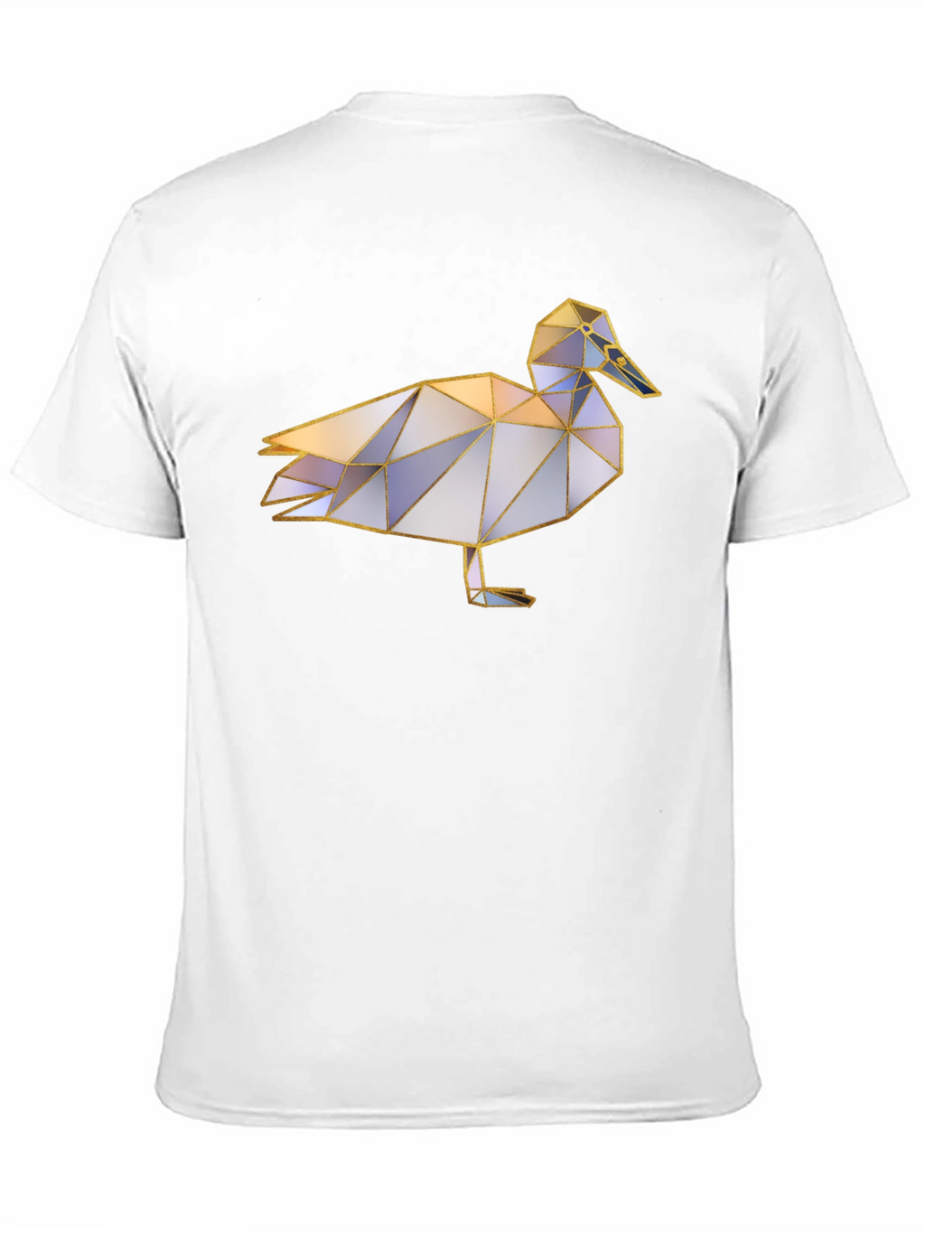 Geometric Duck Graphic Tee - Stylish Black T-Shirt