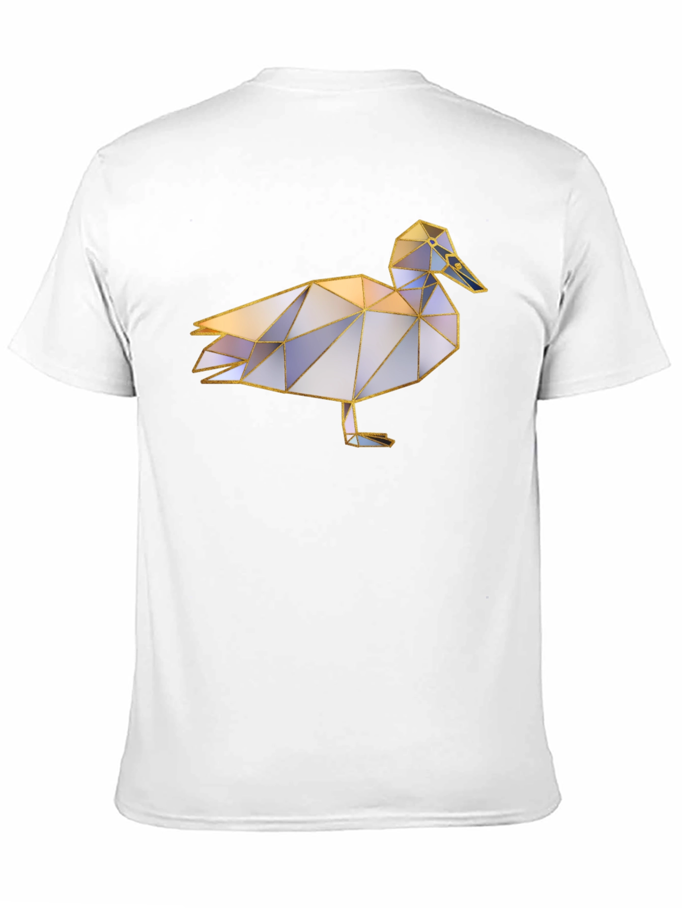 Geometric Duck Graphic Tee - Stylish Black T-Shirt
