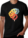 Retro Hexagon Popsicle Graphic T-Shirt