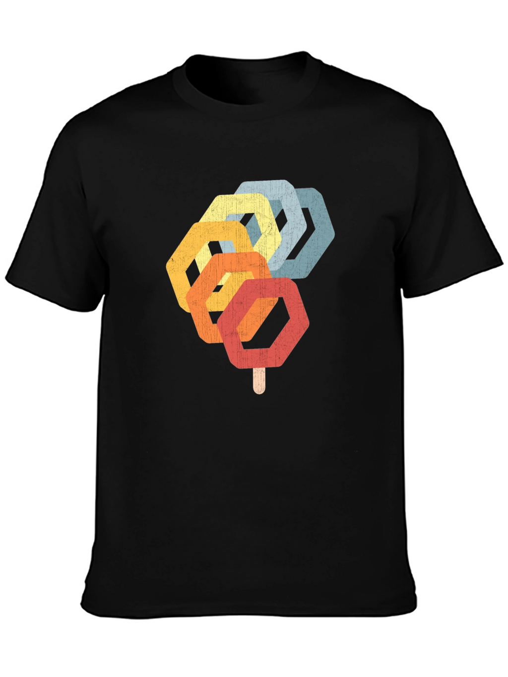 Retro Hexagon Popsicle Graphic T-Shirt