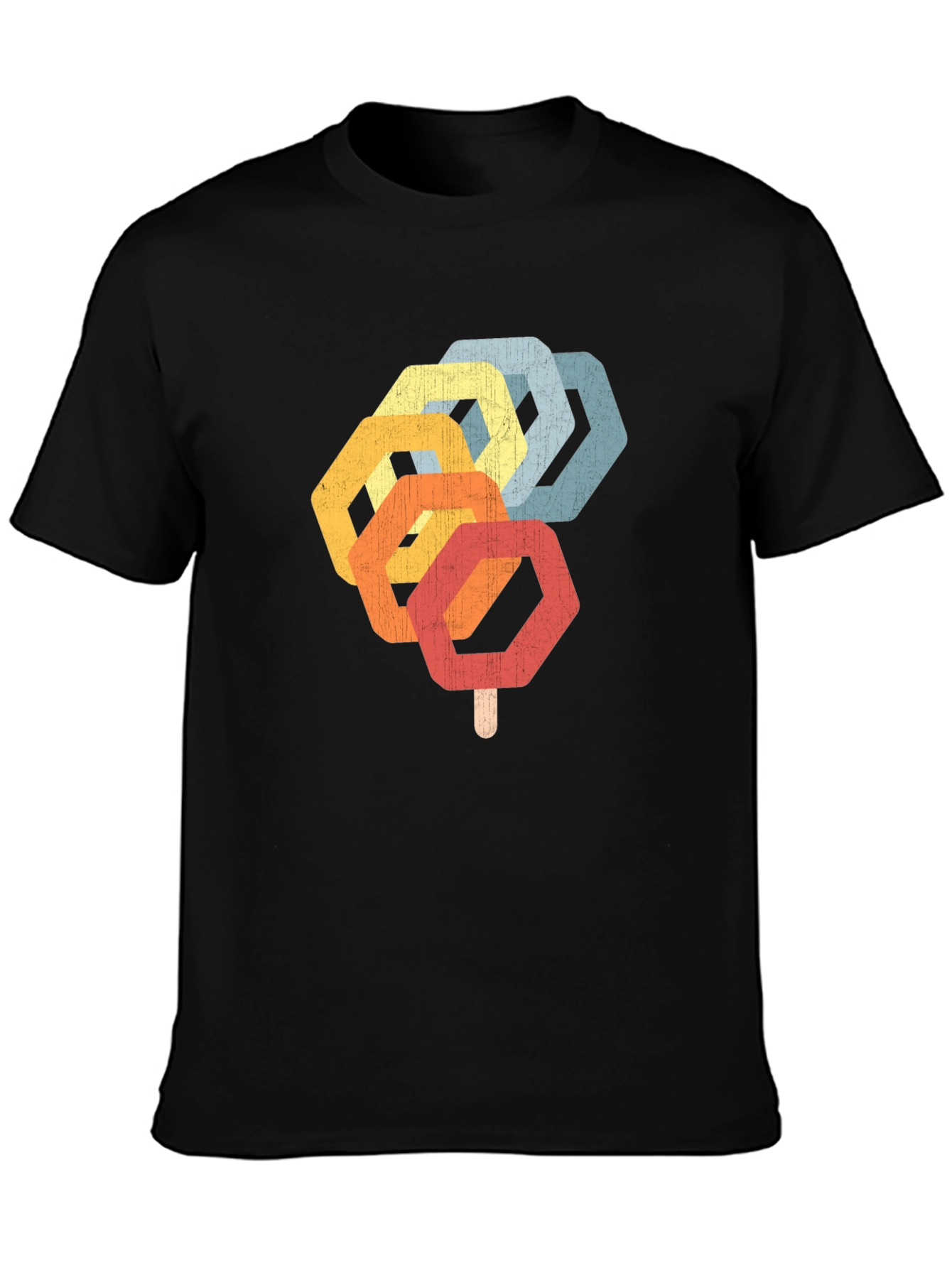Retro Hexagon Popsicle Graphic T-Shirt