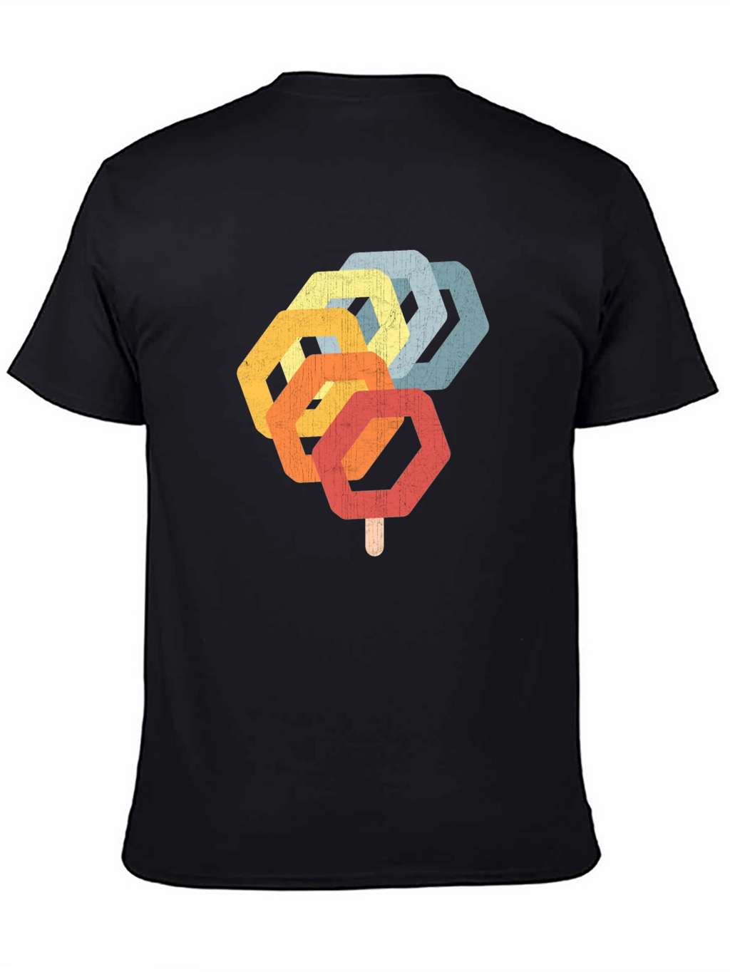 Retro Hexagon Popsicle Graphic T-Shirt