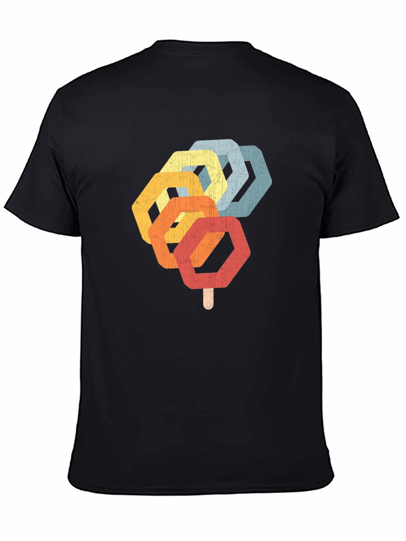 Retro Hexagon Popsicle Graphic T-Shirt