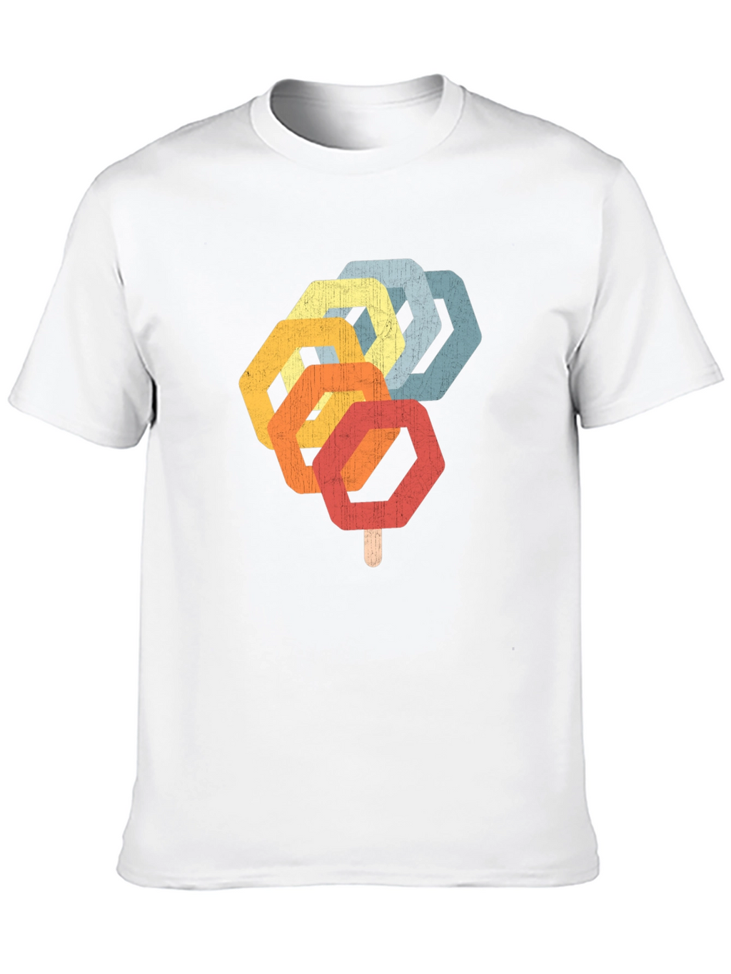 Retro Hexagon Popsicle Graphic T-Shirt