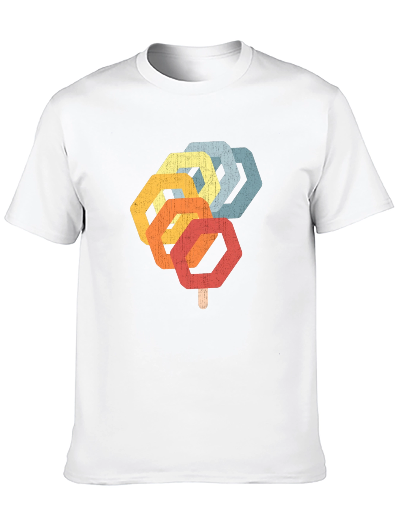 Retro Hexagon Popsicle Graphic T-Shirt