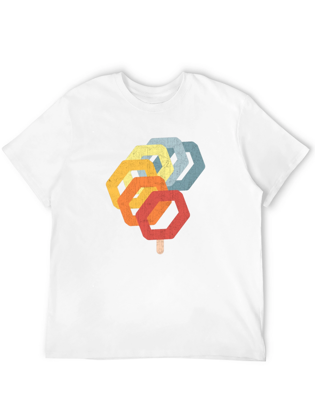 Retro Hexagon Popsicle Graphic T-Shirt