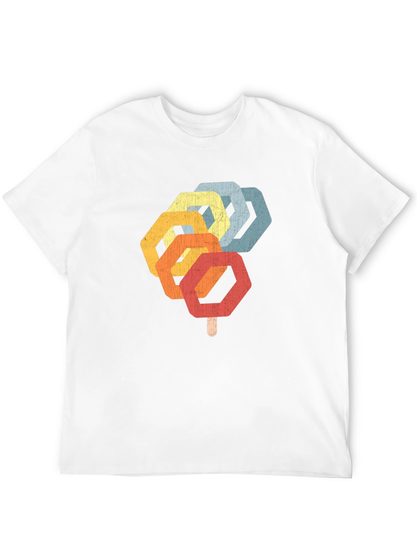 Retro Hexagon Popsicle Graphic T-Shirt