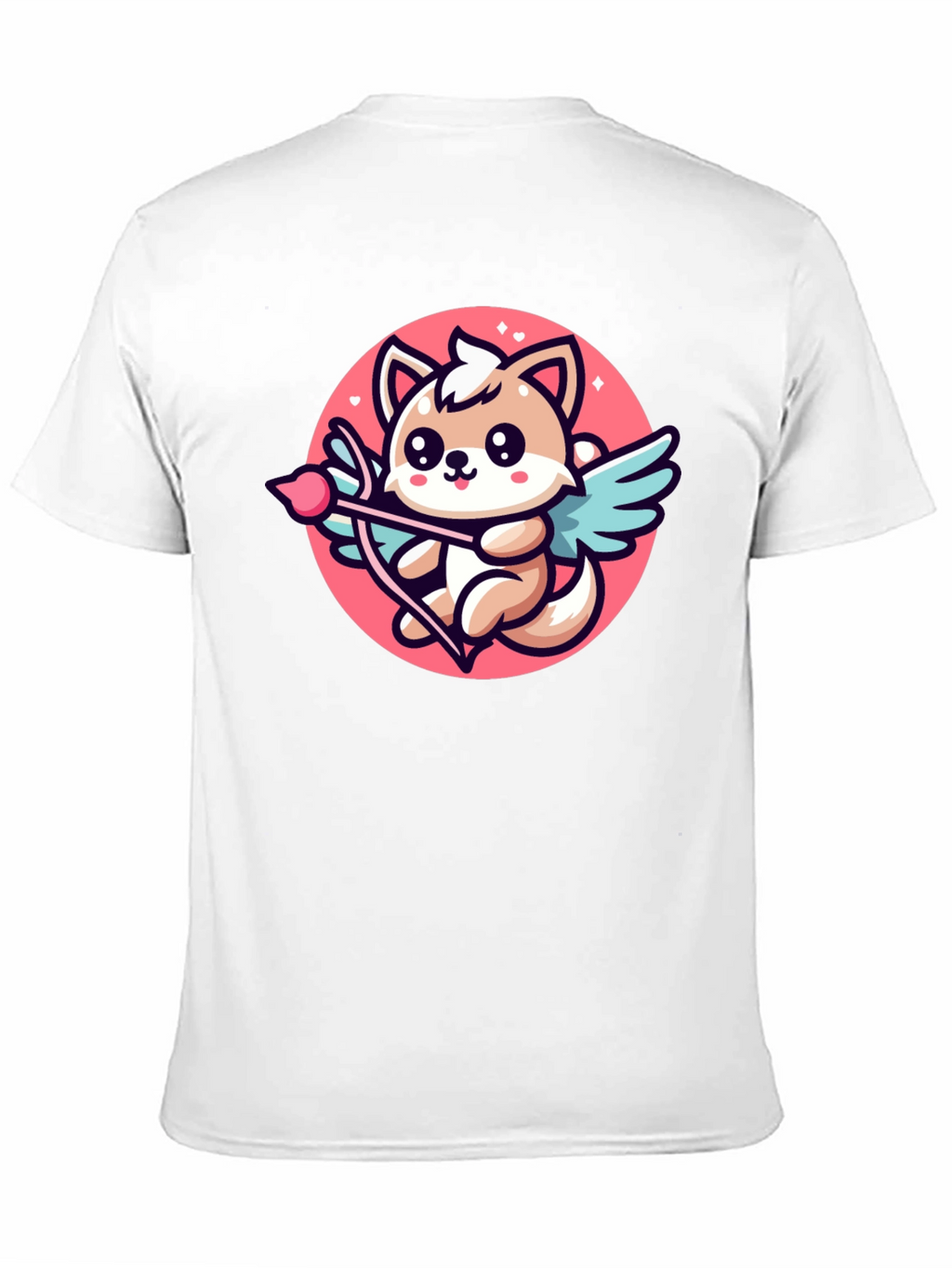 Cute Cupid Dog Graphic T-Shirt - Valentines Day