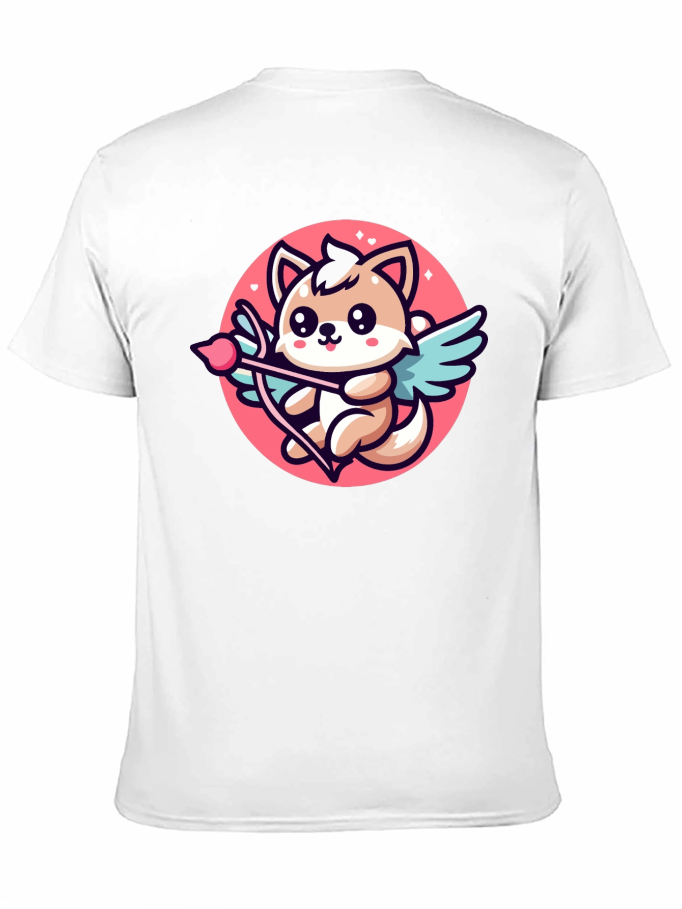 Cute Cupid Dog Graphic T-Shirt - Valentines Day
