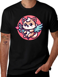 Cute Cupid Dog Graphic T-Shirt - Valentines Day