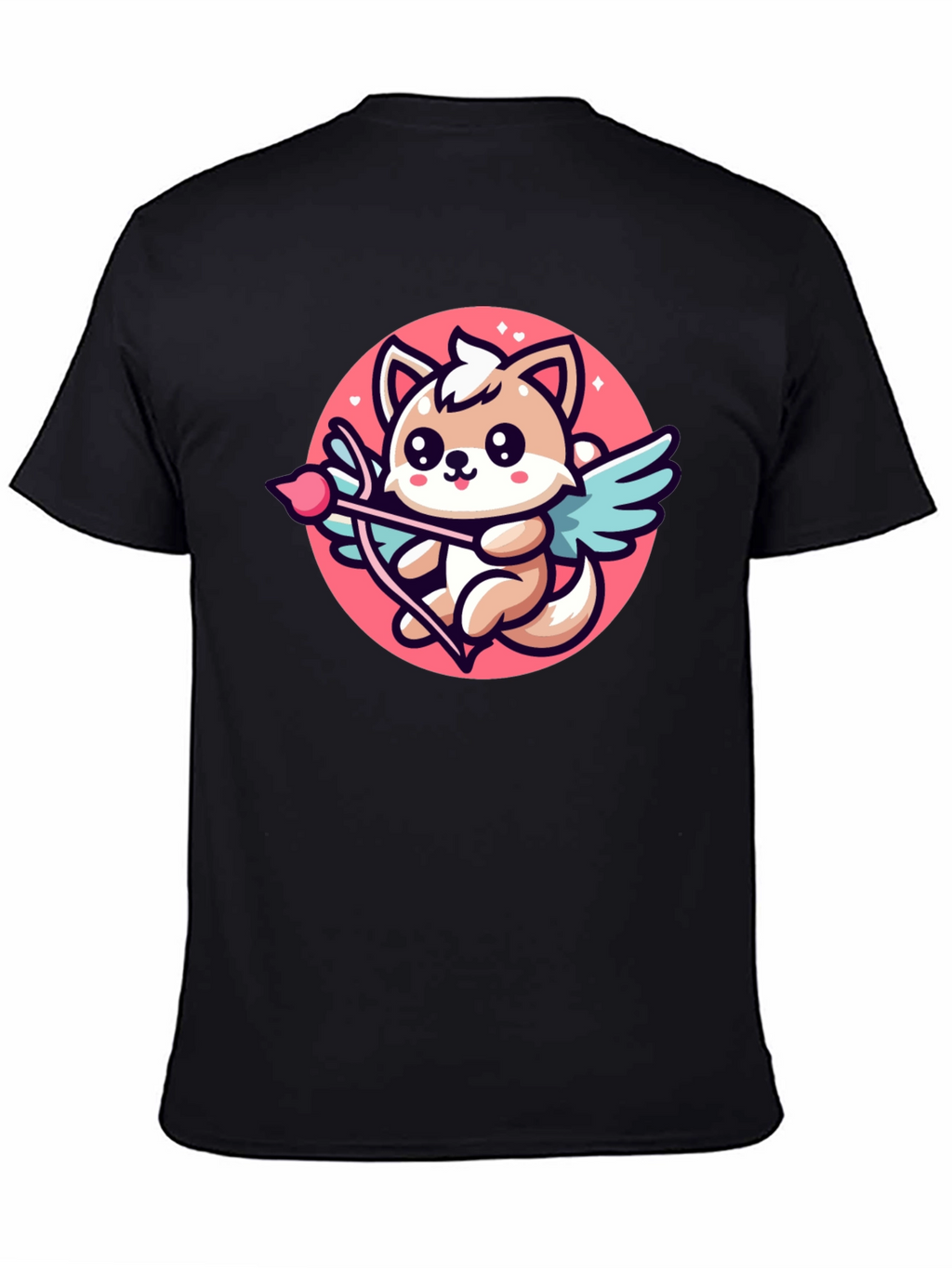 Cute Cupid Dog Graphic T-Shirt - Valentines Day