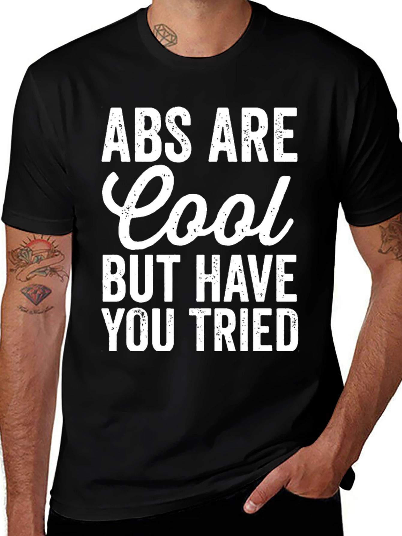 Abs Are Cool Graphic Novelty T-Shirt