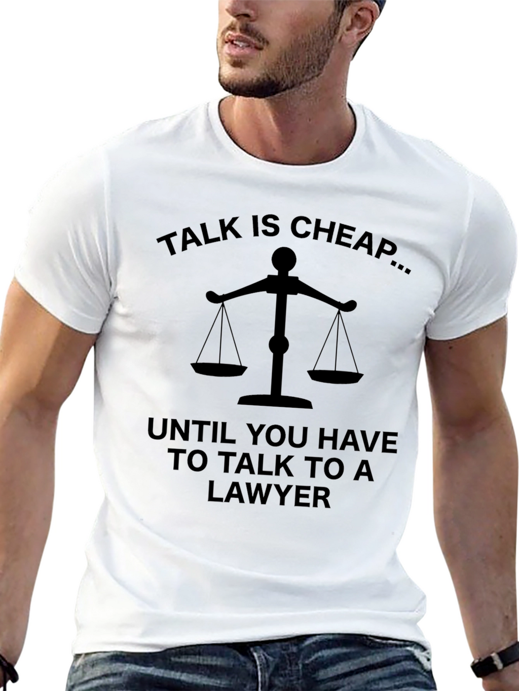 Talk Is Cheap Lawyer T-Shirt - Unisex Black Tee