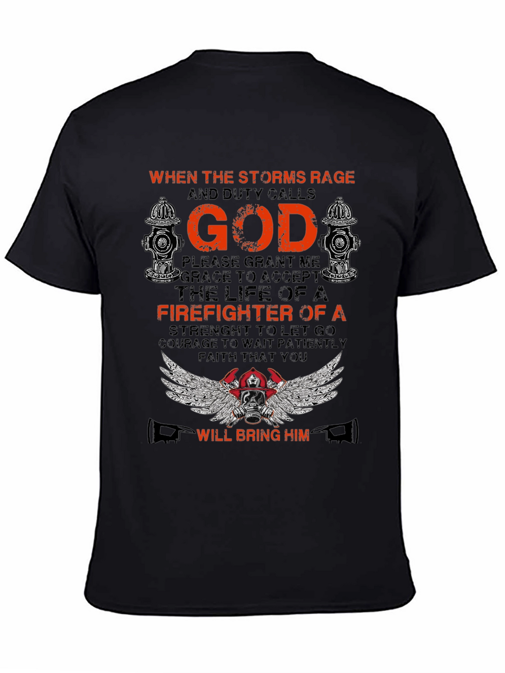 Firefighter Prayer Graphic T-Shirt