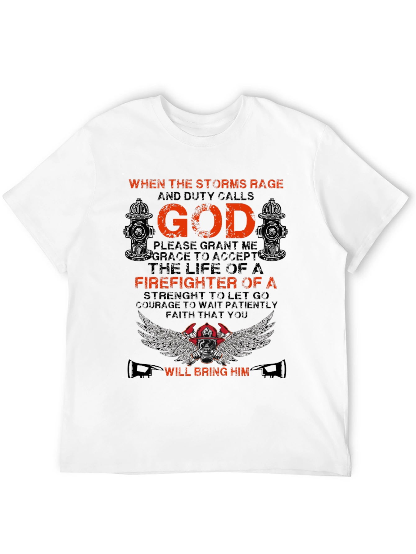 Firefighter Prayer Graphic T-Shirt