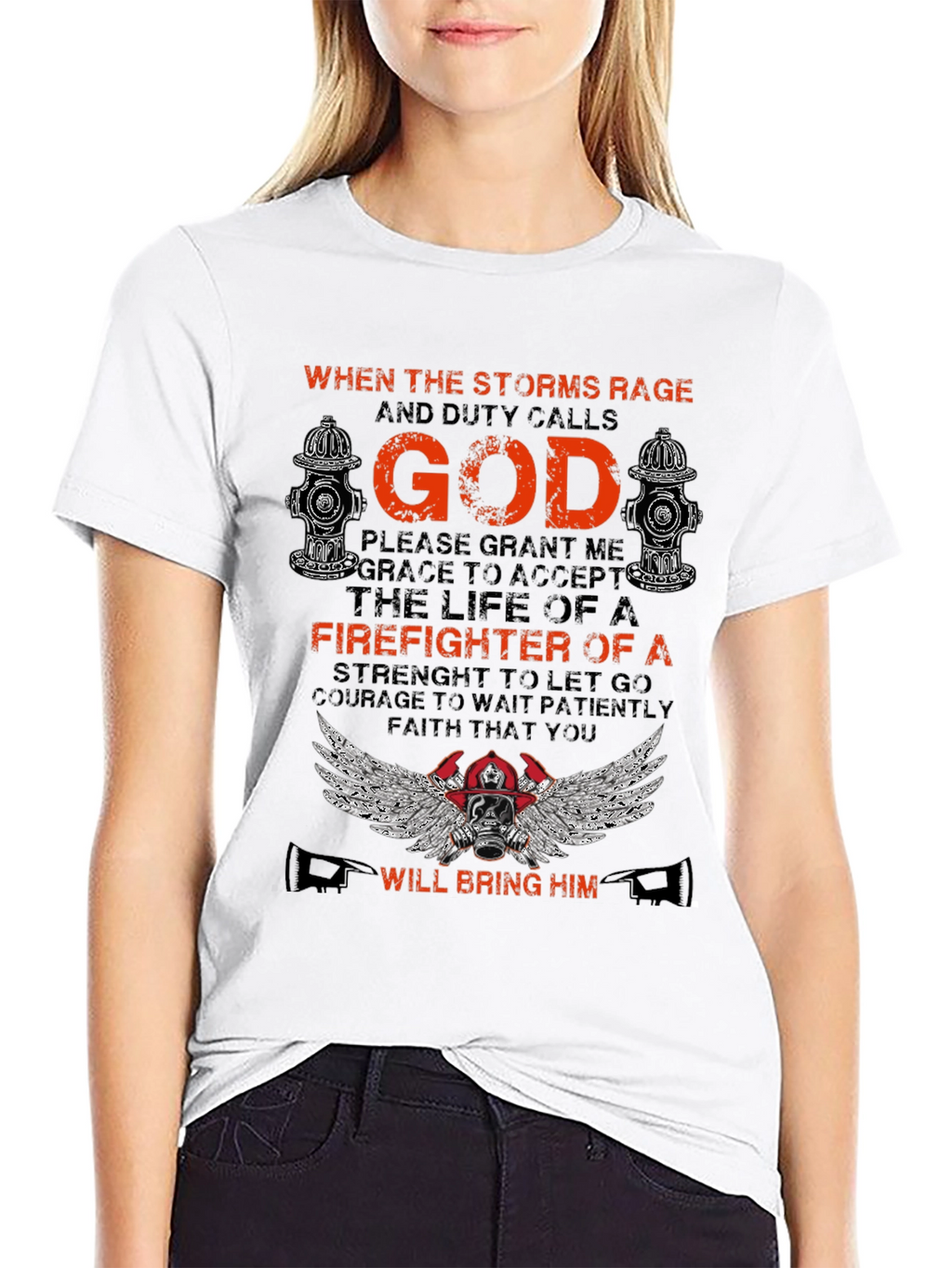 Firefighter Prayer Graphic T-Shirt