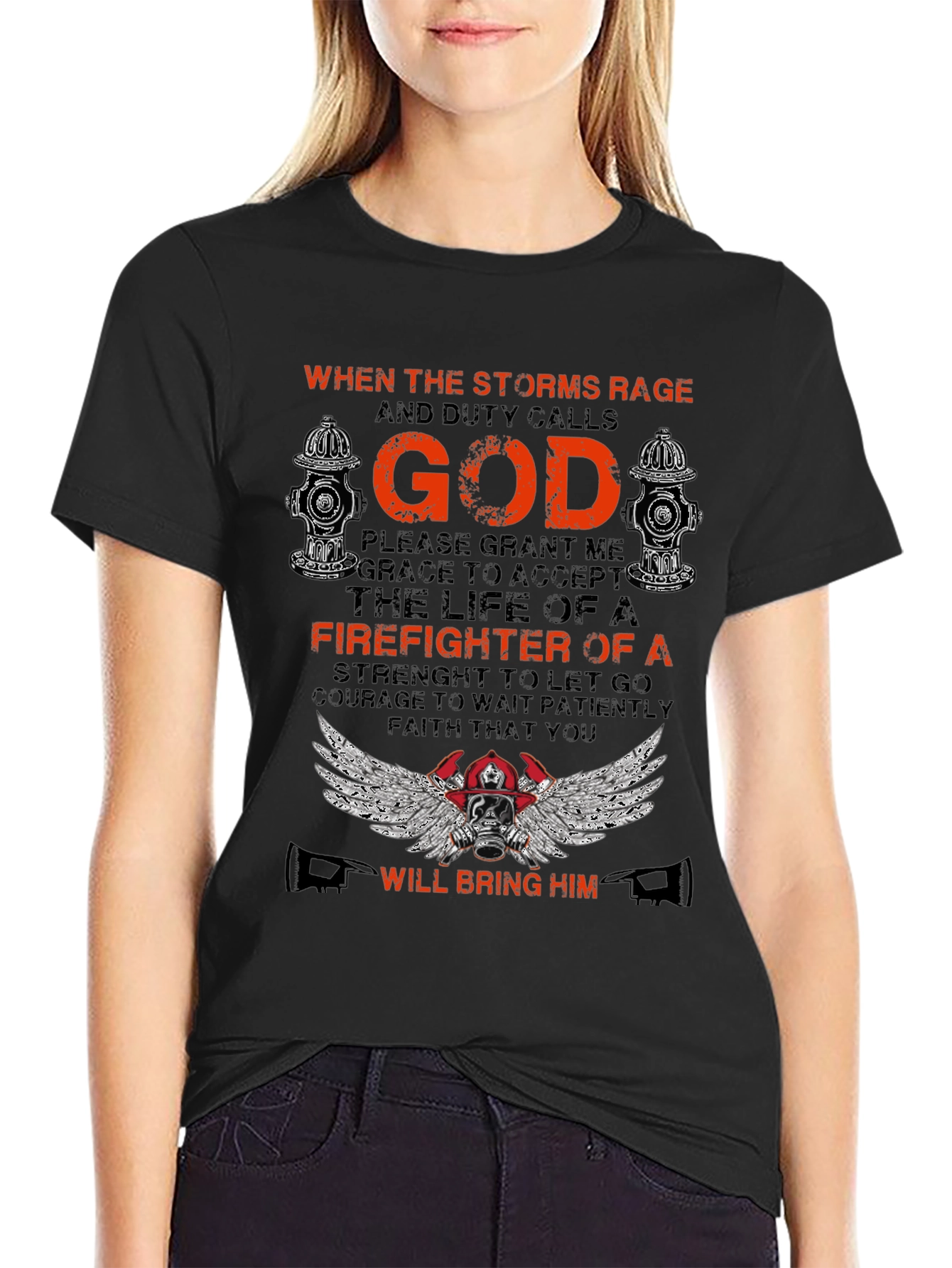 Firefighter Prayer Graphic T-Shirt