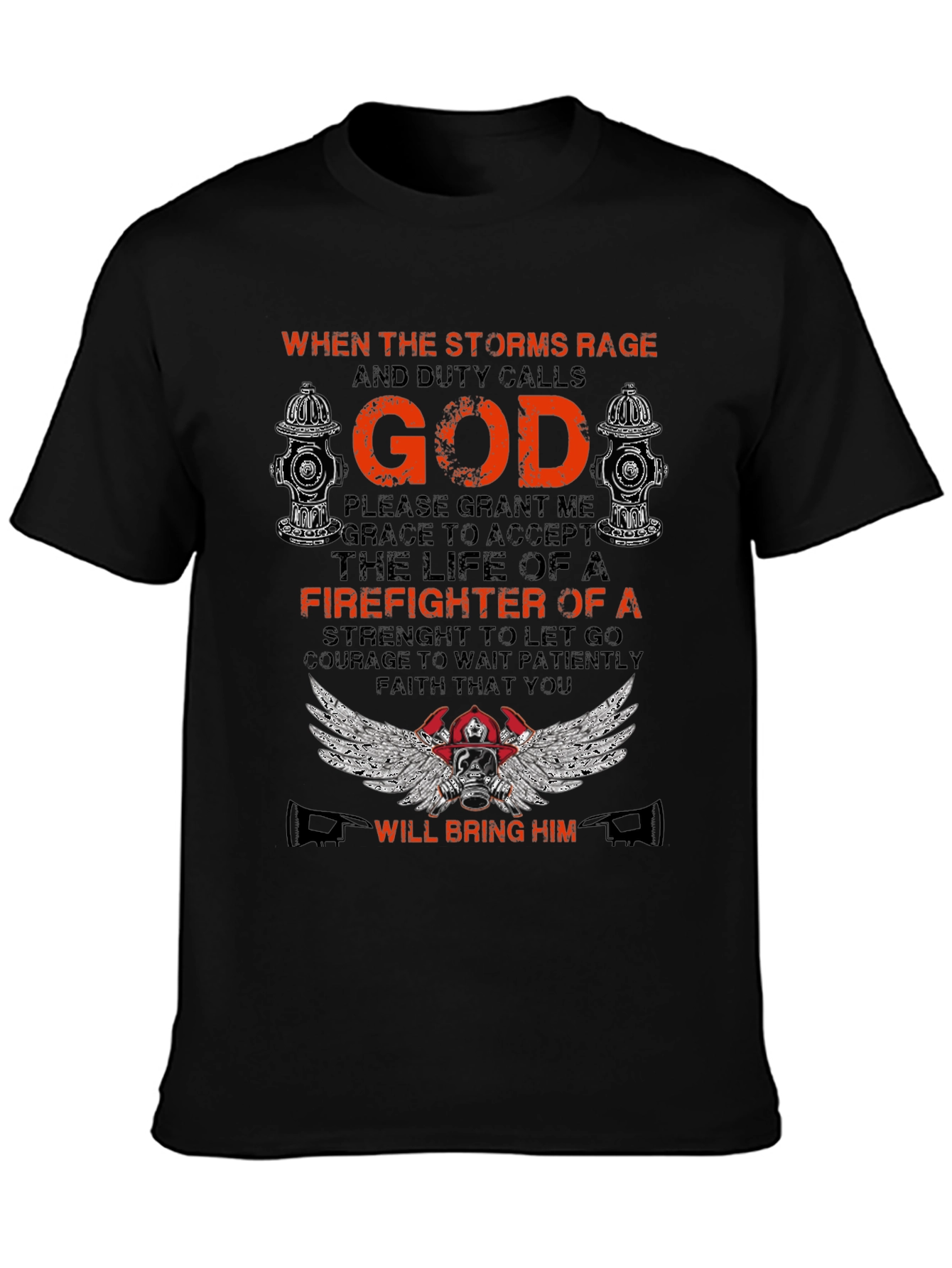 Firefighter Prayer Graphic T-Shirt