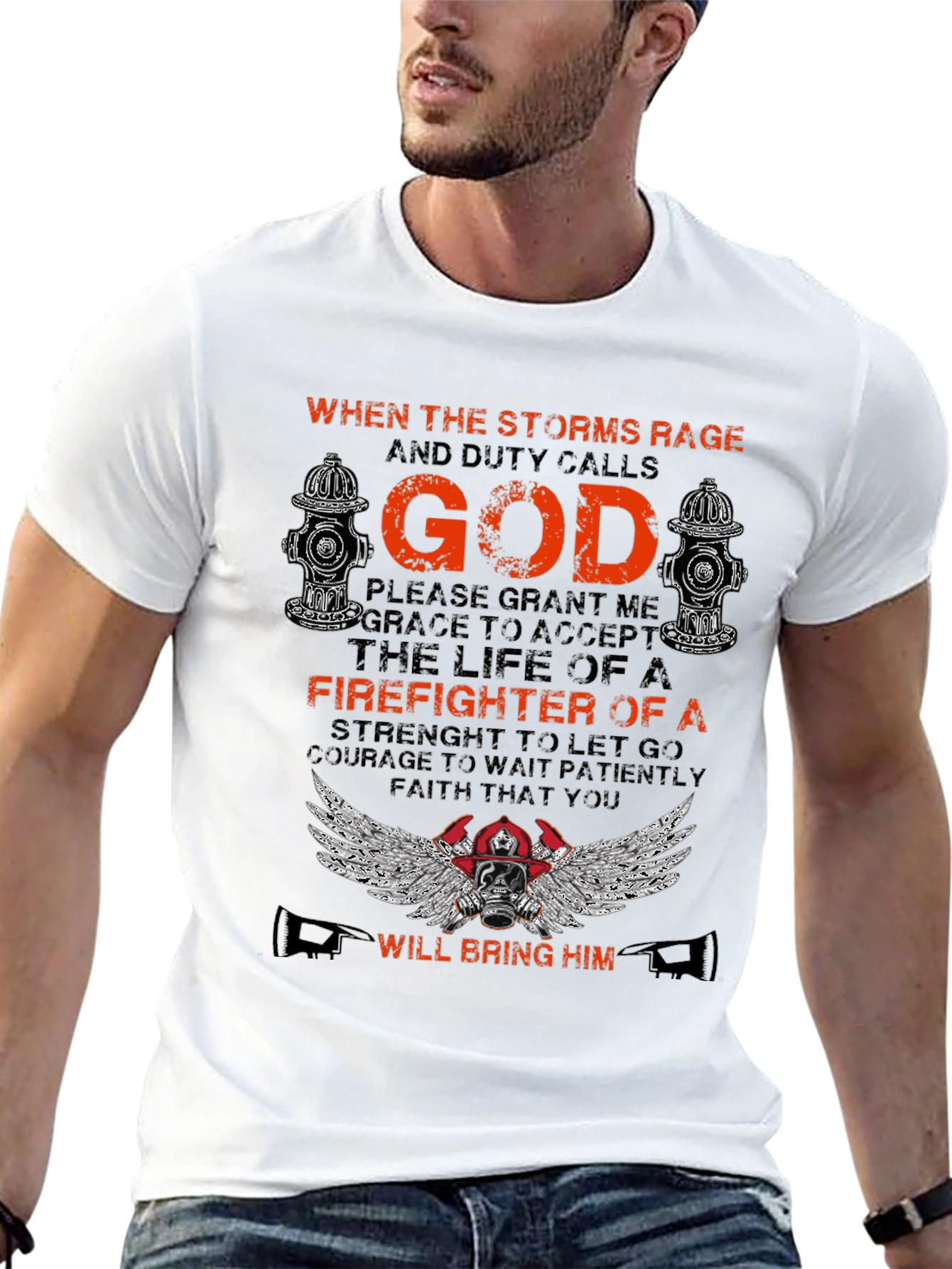 Firefighter Prayer Graphic T-Shirt