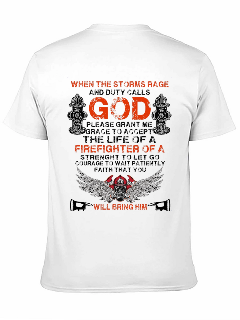 Firefighter Prayer Graphic T-Shirt