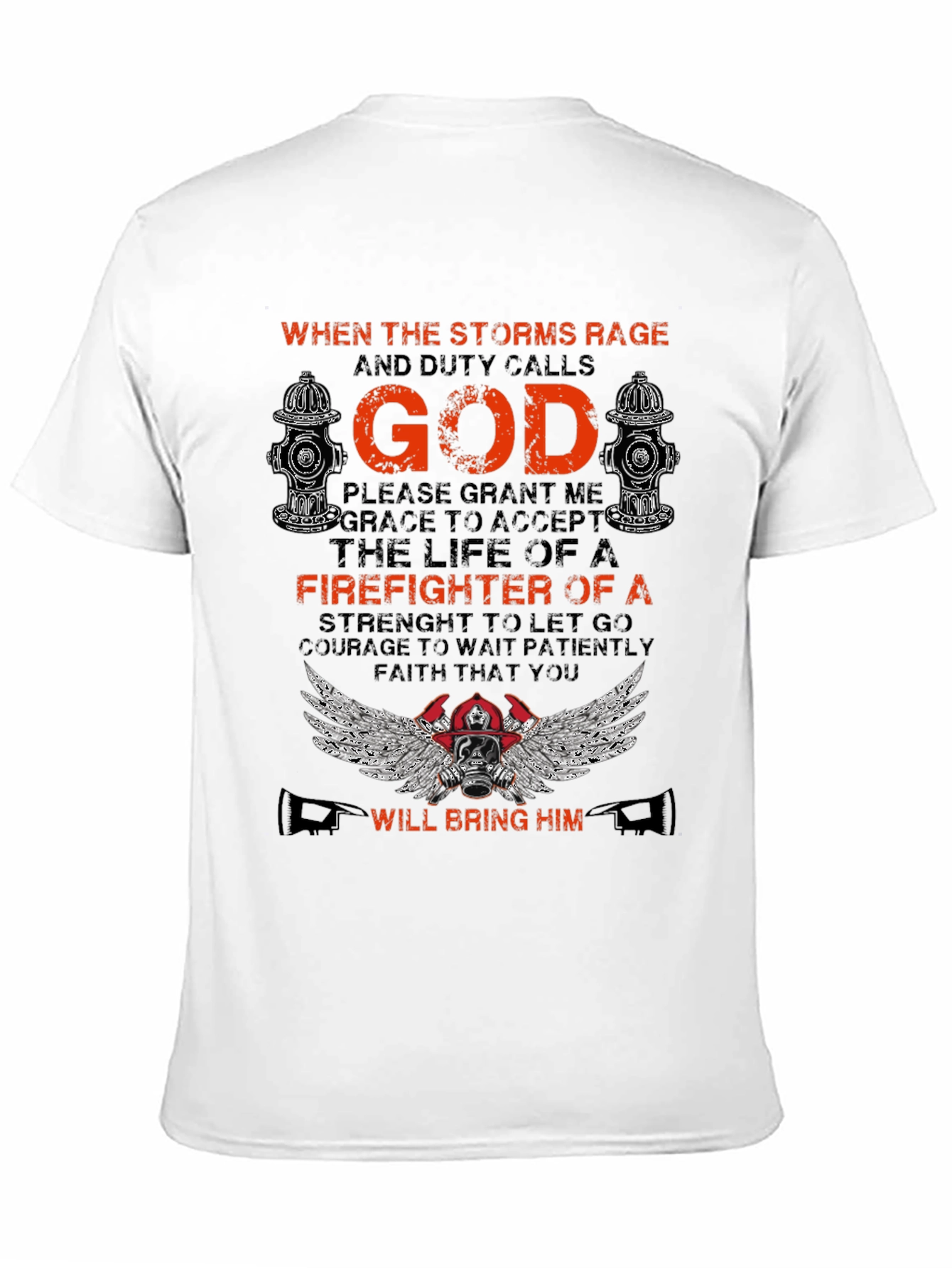 Firefighter Prayer Graphic T-Shirt