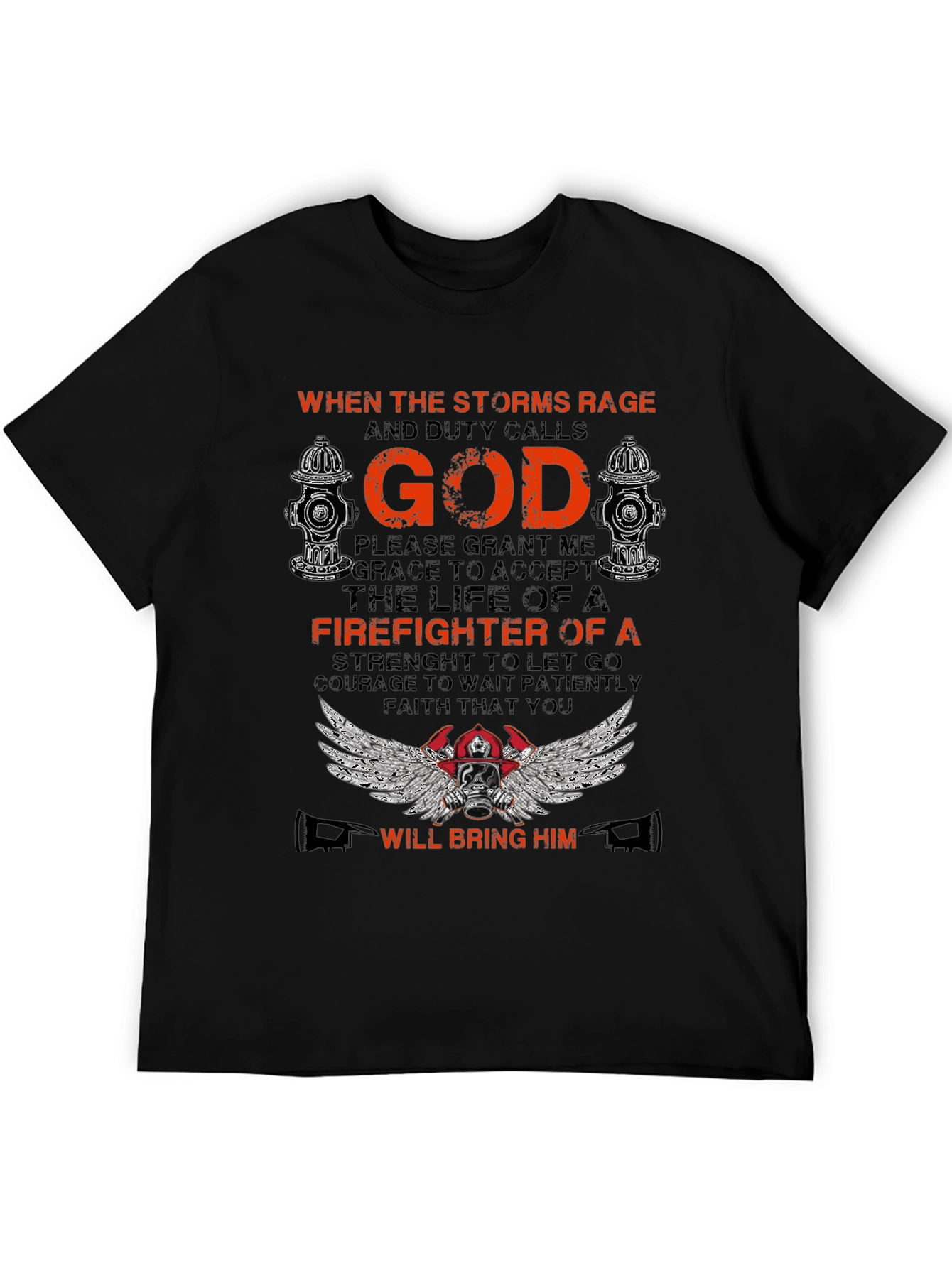 Firefighter Prayer Graphic T-Shirt