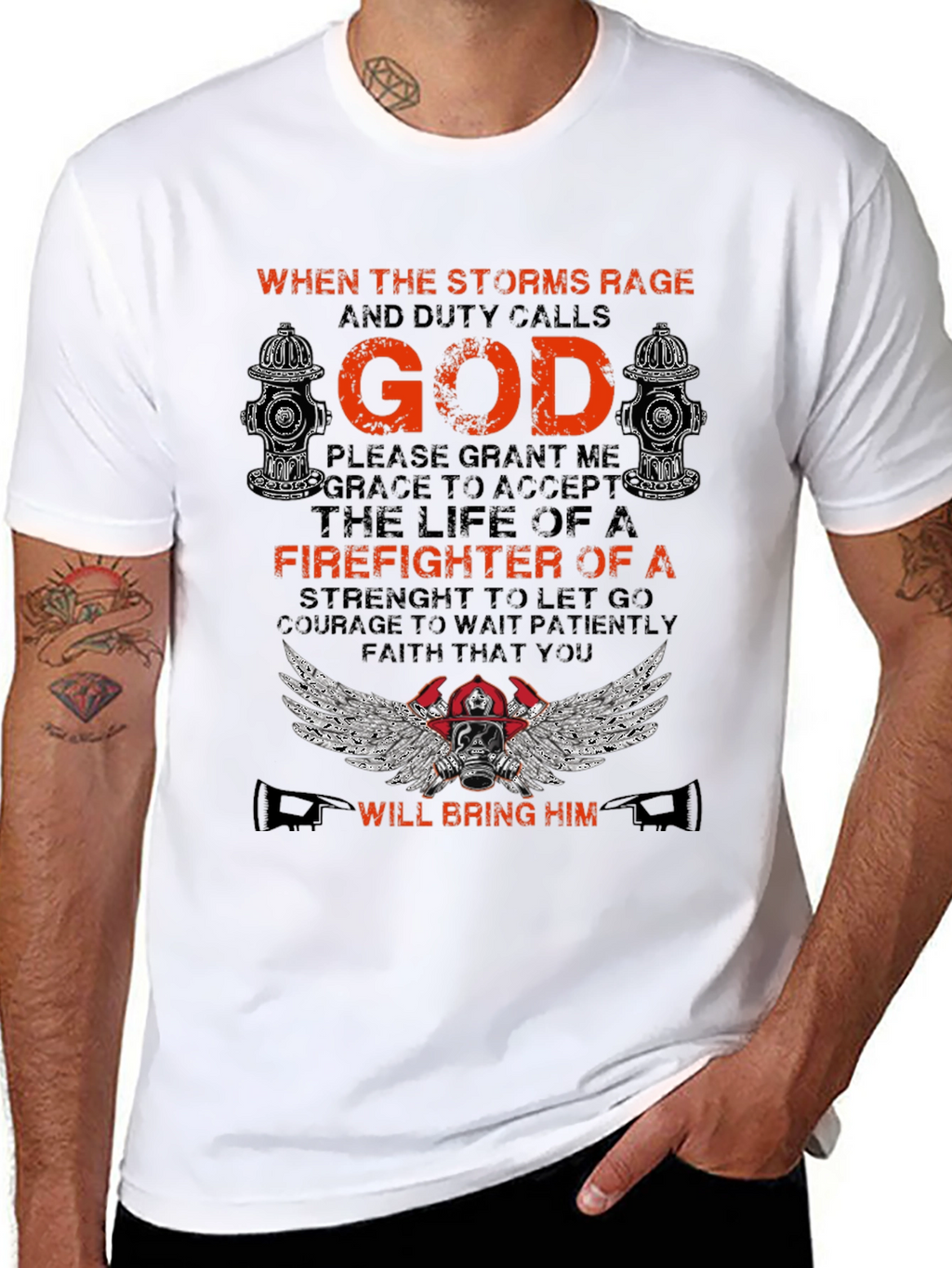 Firefighter Prayer Graphic T-Shirt
