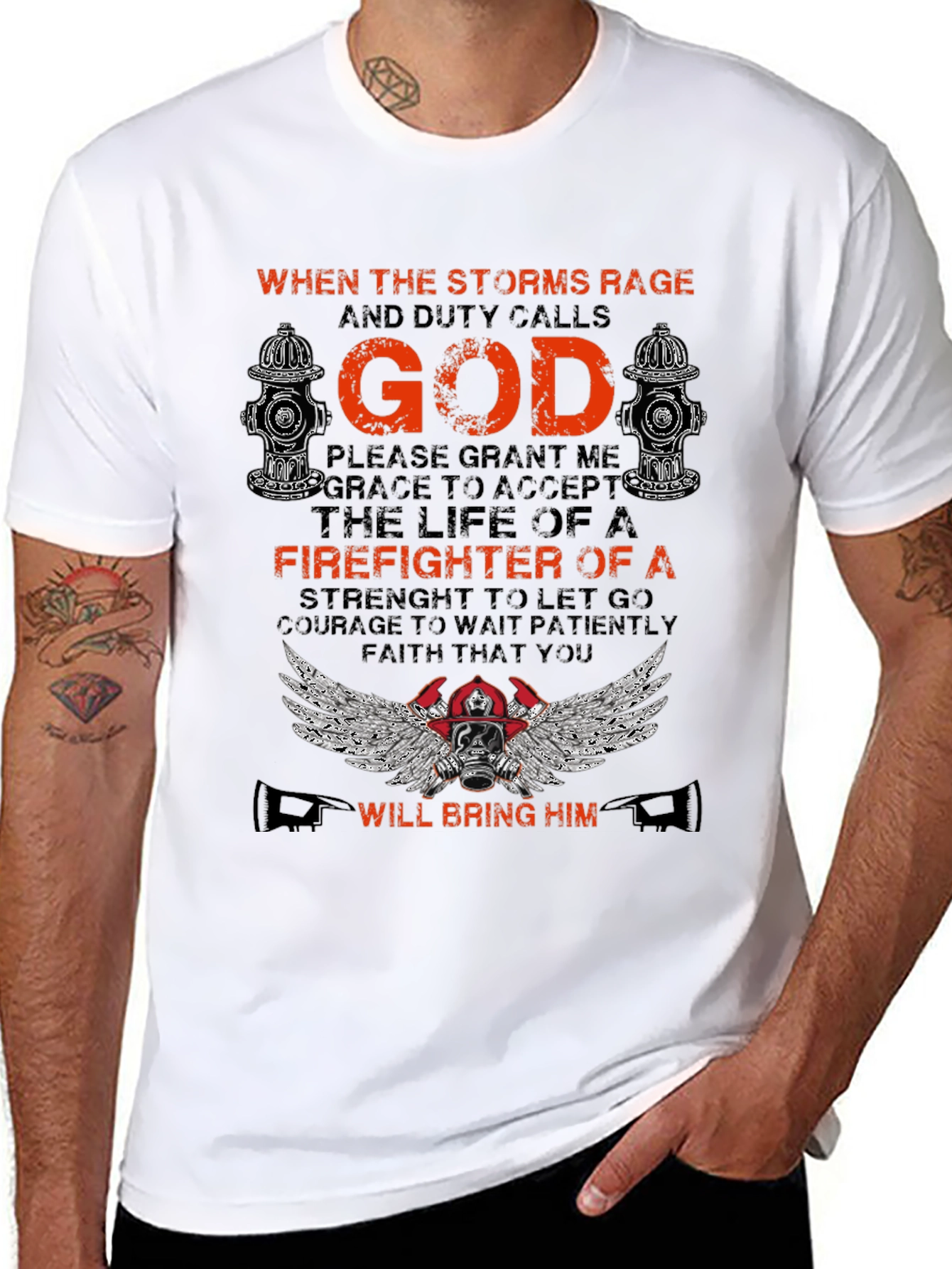 Firefighter Prayer Graphic T-Shirt