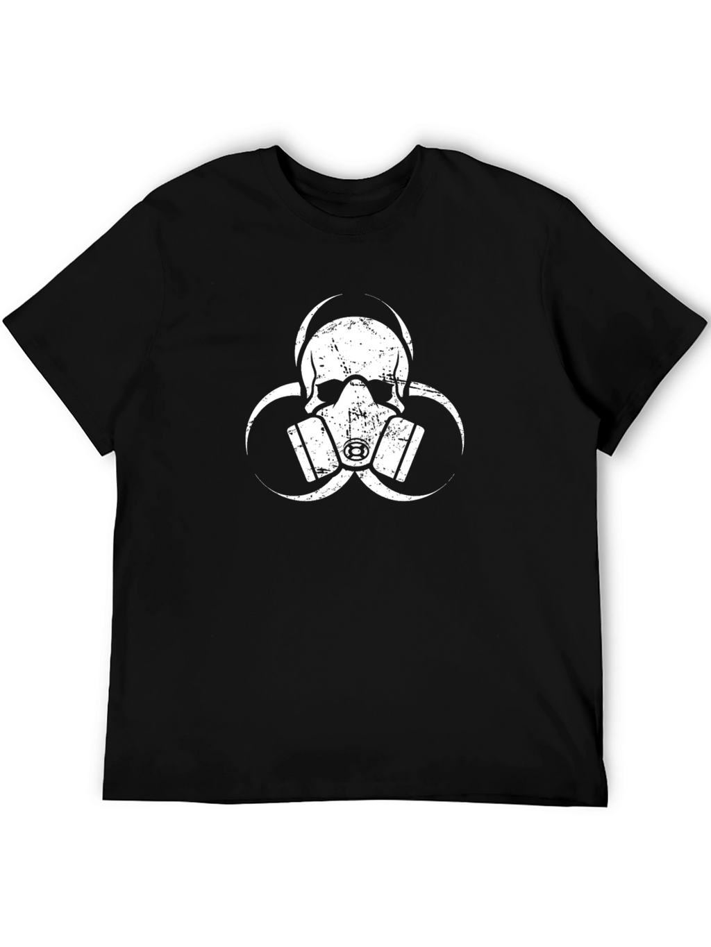 Biohazard Skull Graphic T-Shirt - Black