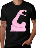 Pink Snake Graphic T-Shirt
