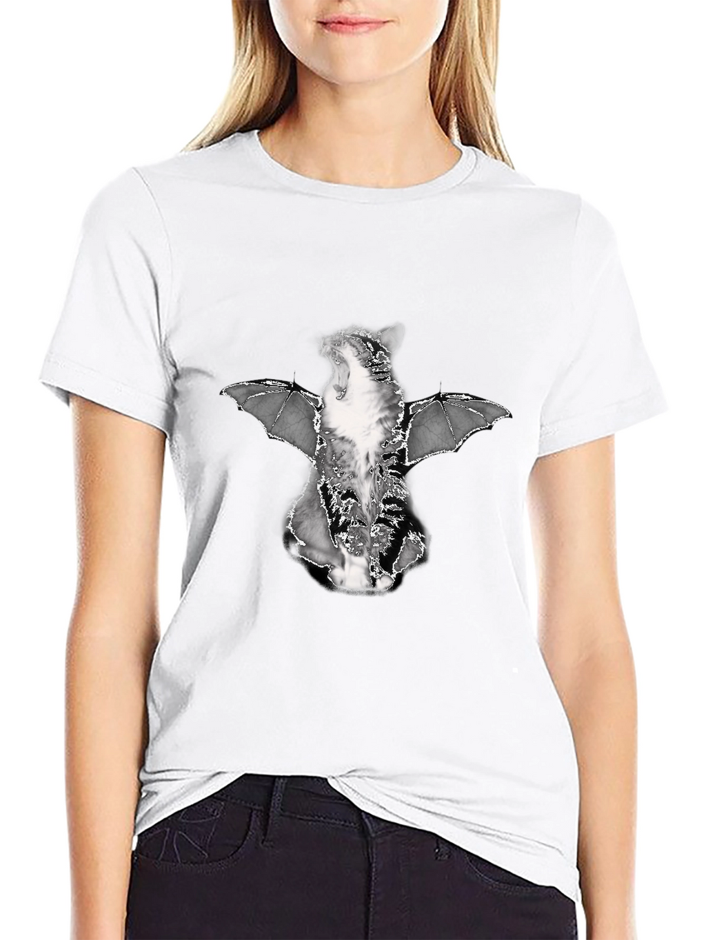 Cat Bat Graphic T-Shirt