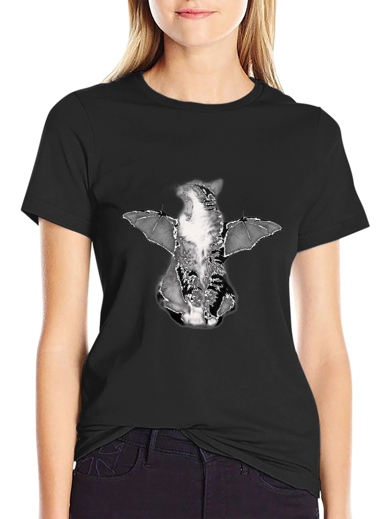 Cat Bat Graphic T-Shirt