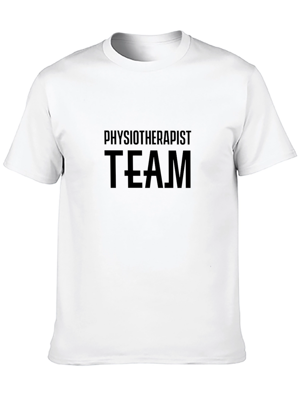 Physiotherapist Team Tee - Black Crew Neck T-Shirt