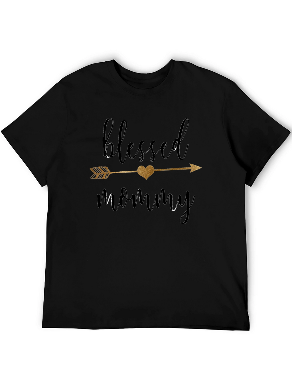 Blessed Mommy Graphic Tee - Soft Black Shirt